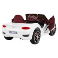 Auto na batériu Bentley EXP 12 pre deti Biely + Ovládač + Otváracie dvere + Elegantný vzhľad