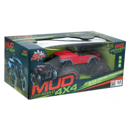Autíčko Terénne Jeep R C 2 4G 1 16 Červený