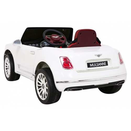 Bentley Mulsanne na batériu Biely + Ovládač + EVA + Pomalý štart + MP3 USB + LED