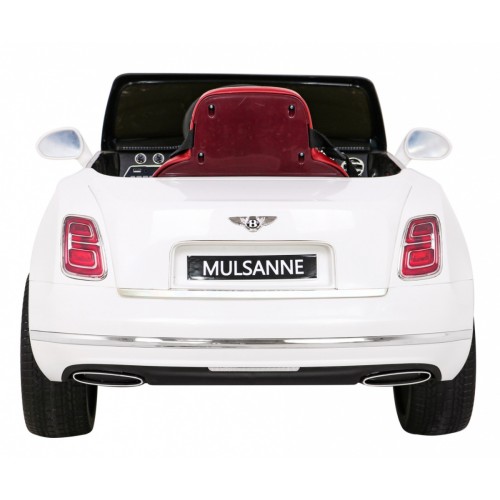 Bentley Mulsanne na batériu Biely + Ovládač + EVA + Pomalý štart + MP3 USB + LED