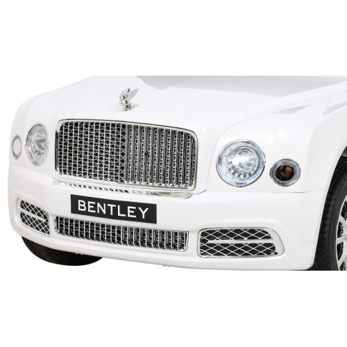 Bentley Mulsanne na batériu Biely + Ovládač + EVA + Pomalý štart + MP3 USB + LED