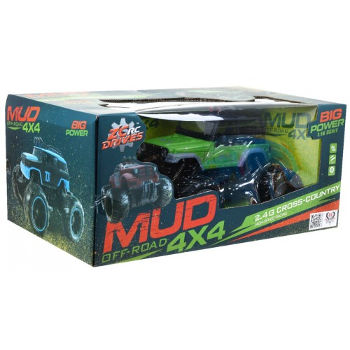 Autíčko Terénne Jeep R C 2 4G 1 16 Zelený