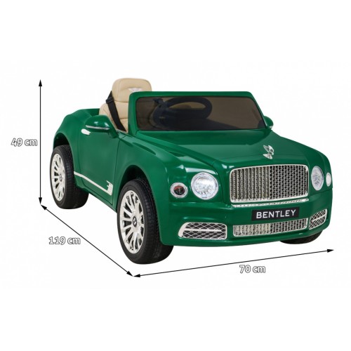 Bentley Mulsanne na batériu Zelený + Ovládač + EVA + Pomalý štart + MP3 USB + LED