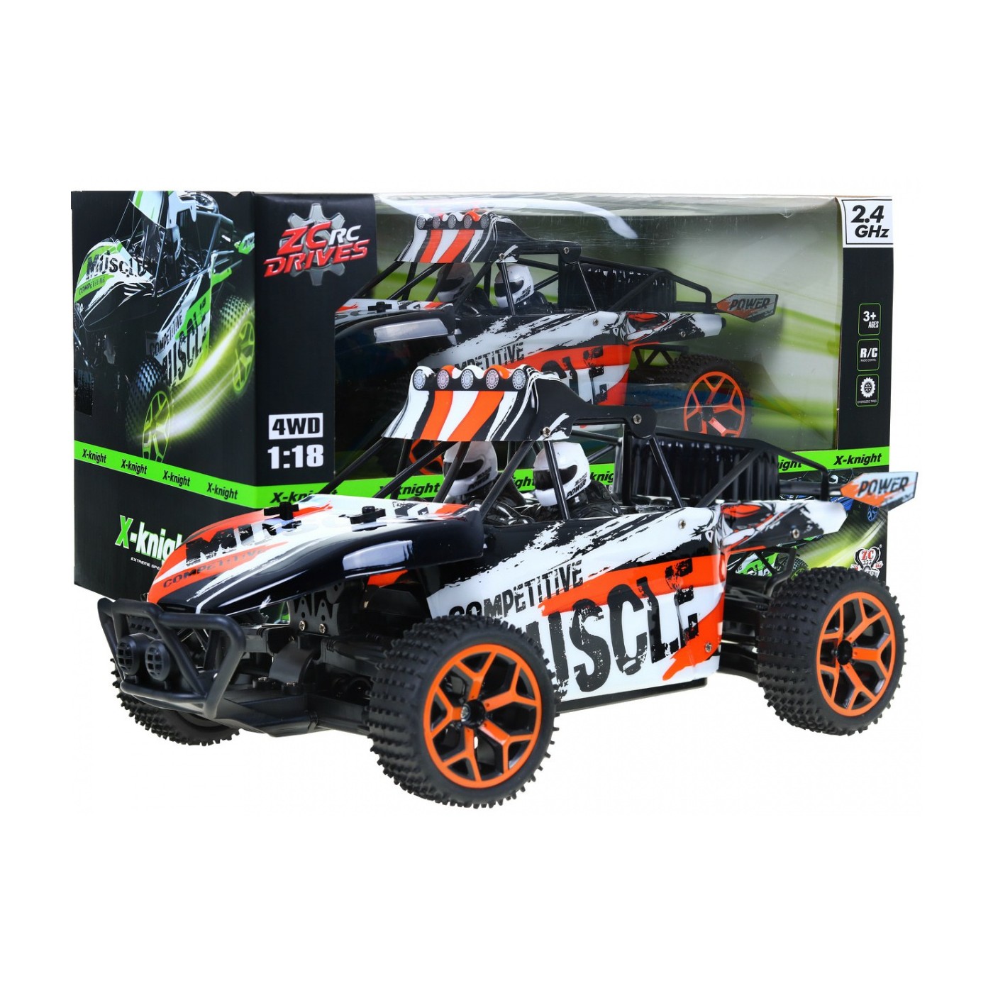 Autíčko Terénne R C 2 4G 1 18 Oranžové