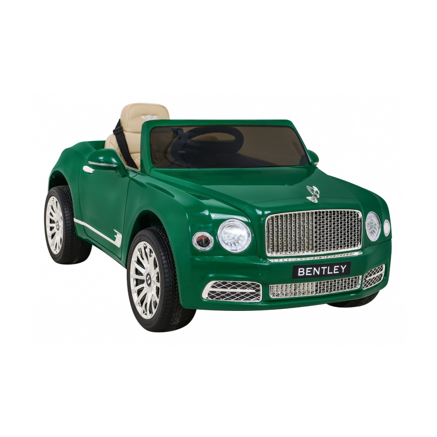 Bentley Mulsanne na batériu Zelený + Ovládač + EVA + Pomalý štart + MP3 USB + LED