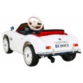 Autíčko BMW 507 Retro elektrické pre deti Biele + Audio LED + Ovládač + Ekokoža + EVA + Pomalý štart