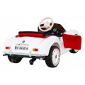 Autíčko BMW 507 Retro elektrické pre deti Biele + Audio LED + Ovládač + Ekokoža + EVA + Pomalý štart