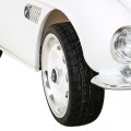 Autíčko BMW 507 Retro elektrické pre deti Biele + Audio LED + Ovládač + Ekokoža + EVA + Pomalý štart