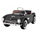 Autíčko BMW 507 Retro elektrické pre deti Čierne + Audio LED + Ovládač + Ekokoža + EVA + Pomalý štart