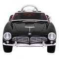 Autíčko BMW 507 Retro elektrické pre deti Čierne + Audio LED + Ovládač + Ekokoža + EVA + Pomalý štart