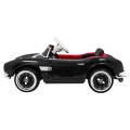 Autíčko BMW 507 Retro elektrické pre deti Čierne + Audio LED + Ovládač + Ekokoža + EVA + Pomalý štart