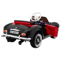 Autíčko BMW 507 Retro elektrické pre deti Čierne + Audio LED + Ovládač + Ekokoža + EVA + Pomalý štart