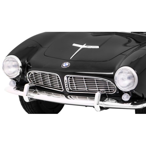 Autíčko BMW 507 Retro elektrické pre deti Čierne + Audio LED + Ovládač + Ekokoža + EVA + Pomalý štart