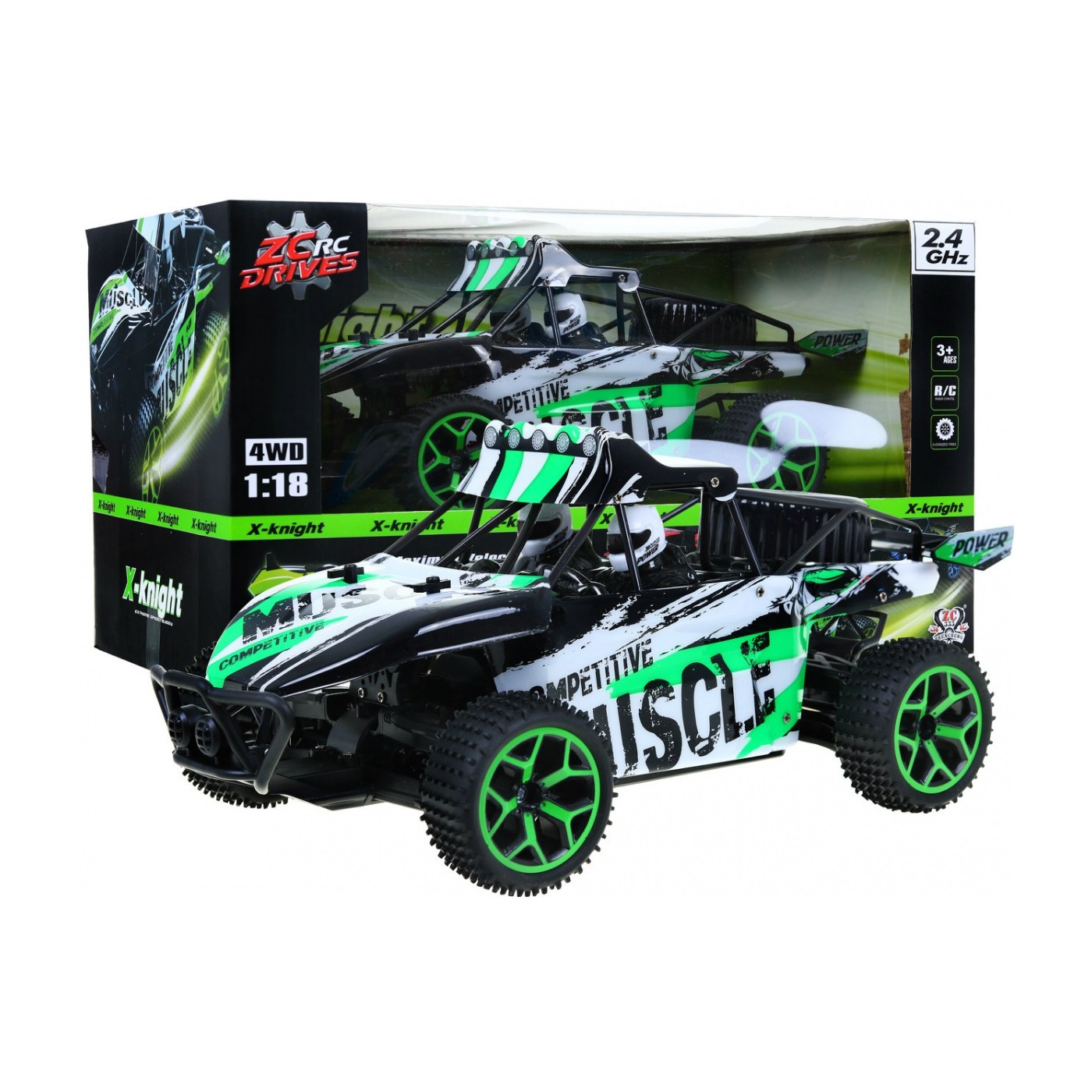 Autíčko Terénne R C 2 4G 1 18 Zelené