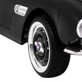 Autíčko BMW 507 Retro elektrické pre deti Čierne + Audio LED + Ovládač + Ekokoža + EVA + Pomalý štart