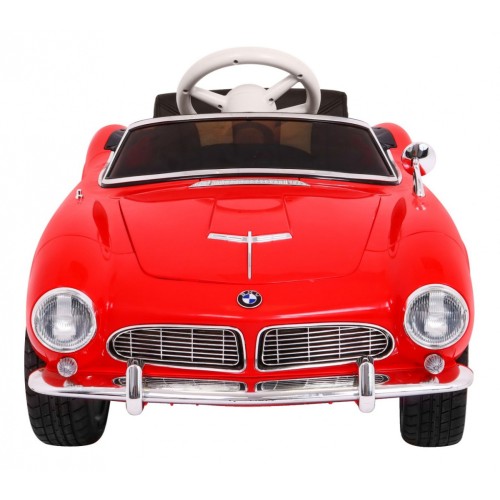 Autíčko BMW 507 Retro elektrické pre deti Červené + Audio LED + Ovládač + Ekokoža + EVA + Pomalý štart