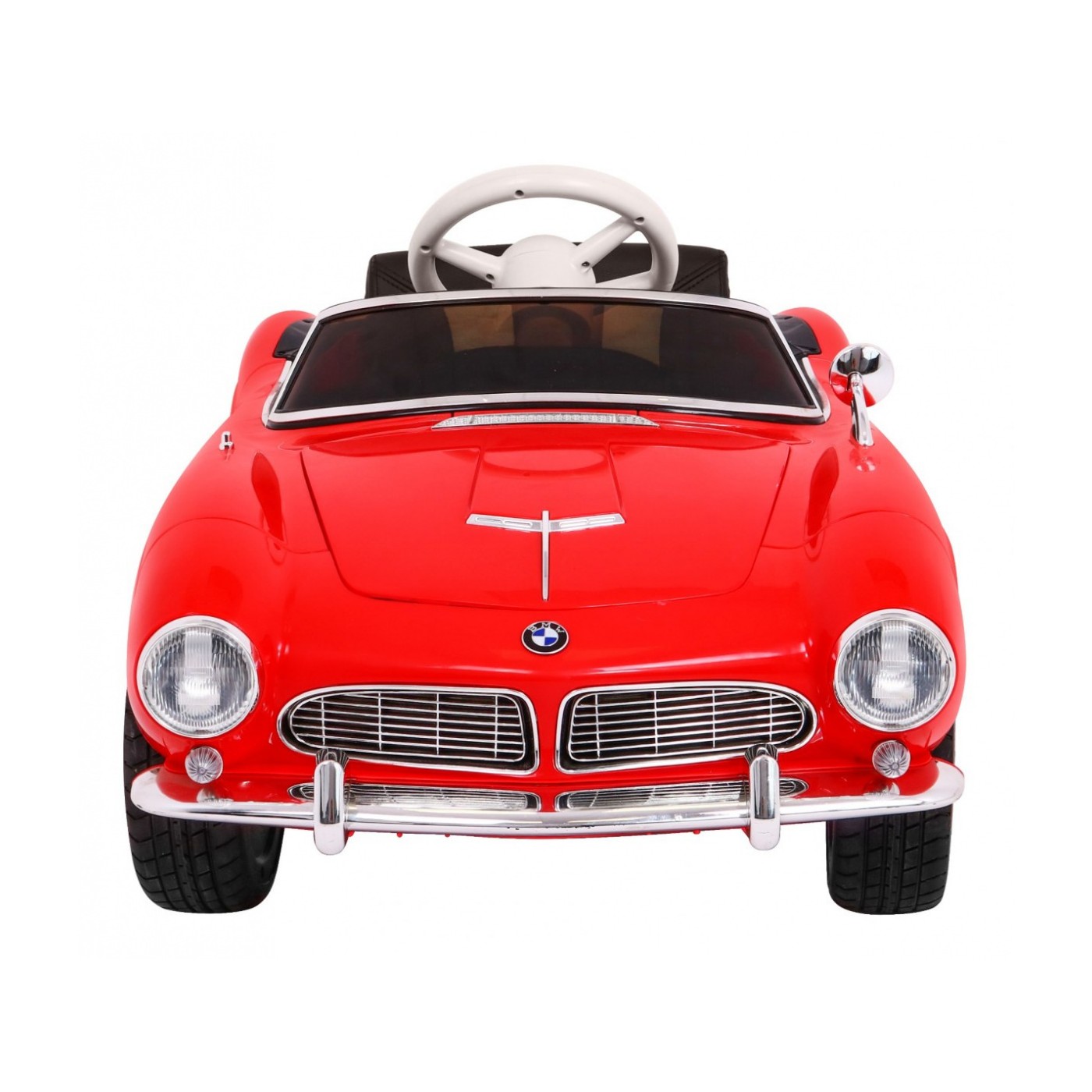 Autíčko BMW 507 Retro elektrické pre deti Červené + Audio LED + Ovládač + Ekokoža + EVA + Pomalý štart