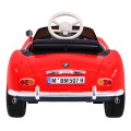 Autíčko BMW 507 Retro elektrické pre deti Červené + Audio LED + Ovládač + Ekokoža + EVA + Pomalý štart