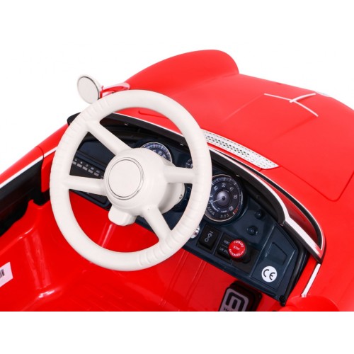 Autíčko BMW 507 Retro elektrické pre deti Červené + Audio LED + Ovládač + Ekokoža + EVA + Pomalý štart