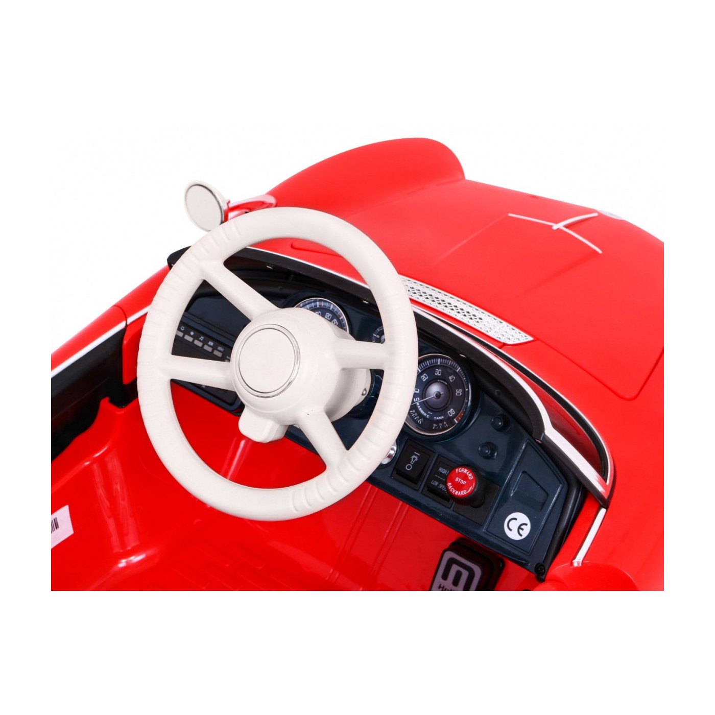 Autíčko BMW 507 Retro elektrické pre deti Červené + Audio LED + Ovládač + Ekokoža + EVA + Pomalý štart