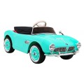 Autíčko BMW 507 Retro elektrické pre deti Zelené + Audio LED + Ovládač + Ekokoža + EVA + Pomalý štart