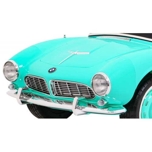 Autíčko BMW 507 Retro elektrické pre deti Zelené + Audio LED + Ovládač + Ekokoža + EVA + Pomalý štart