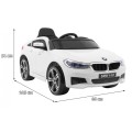 BMW 6 GT Autíčko na batériu Biele + Ovládač + Pomalý štart + EVA + Pásy + LED MP3