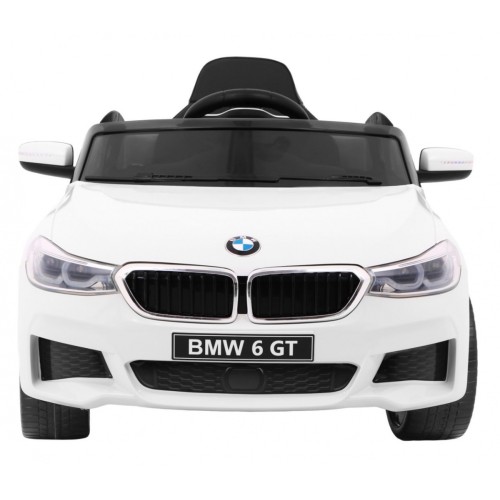 BMW 6 GT Autíčko na batériu Biele + Ovládač + Pomalý štart + EVA + Pásy + LED MP3