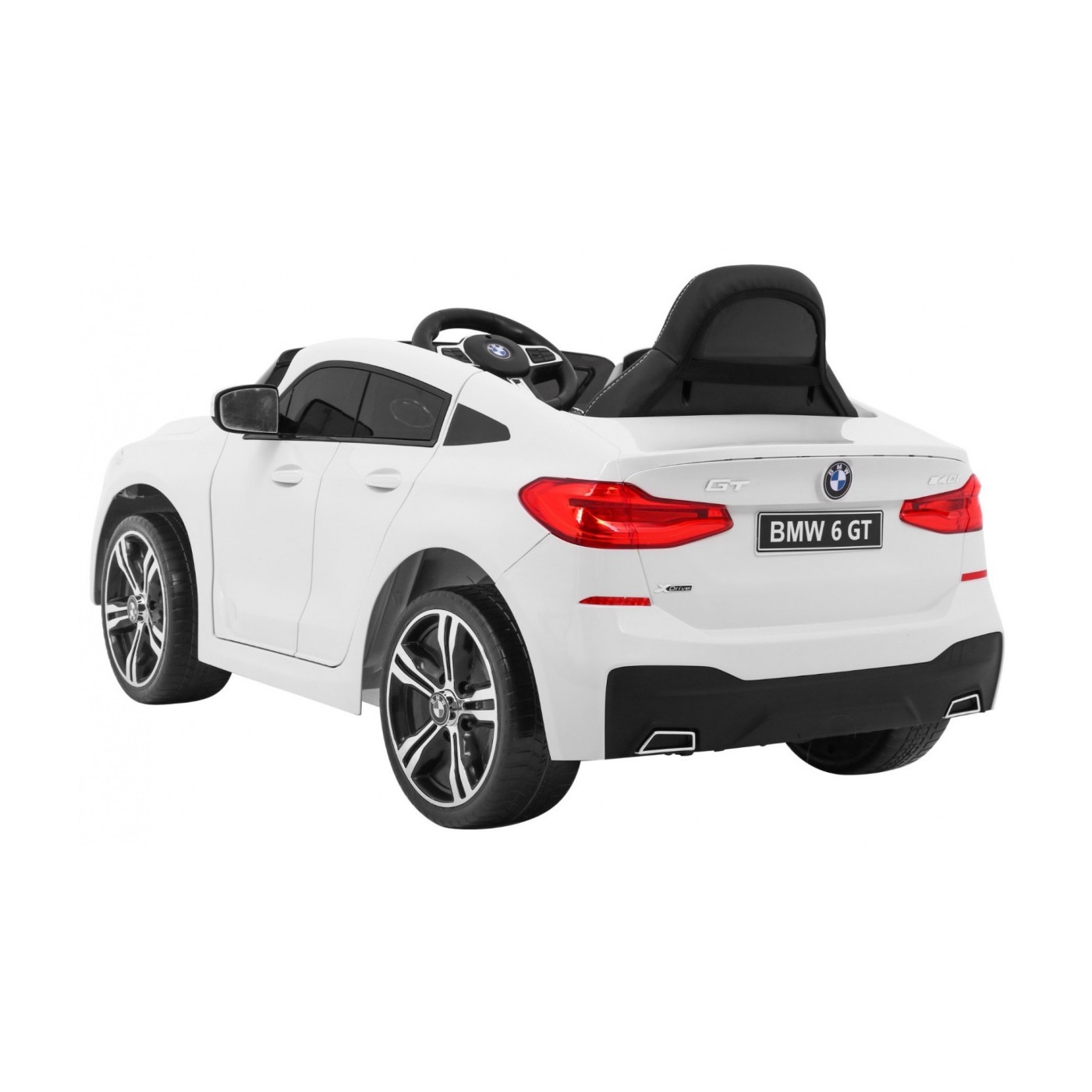 BMW 6 GT Autíčko na batériu Biele + Ovládač + Pomalý štart + EVA + Pásy + LED MP3