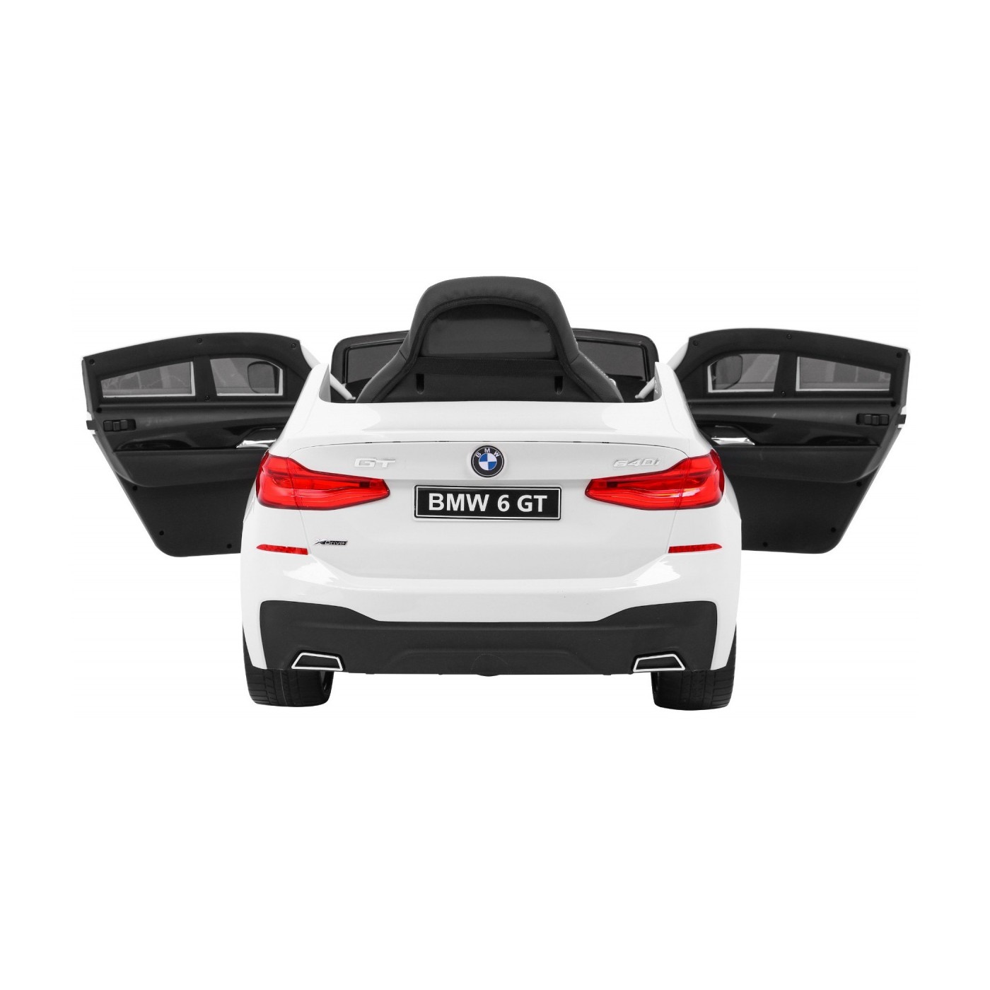 BMW 6 GT Autíčko na batériu Biele + Ovládač + Pomalý štart + EVA + Pásy + LED MP3