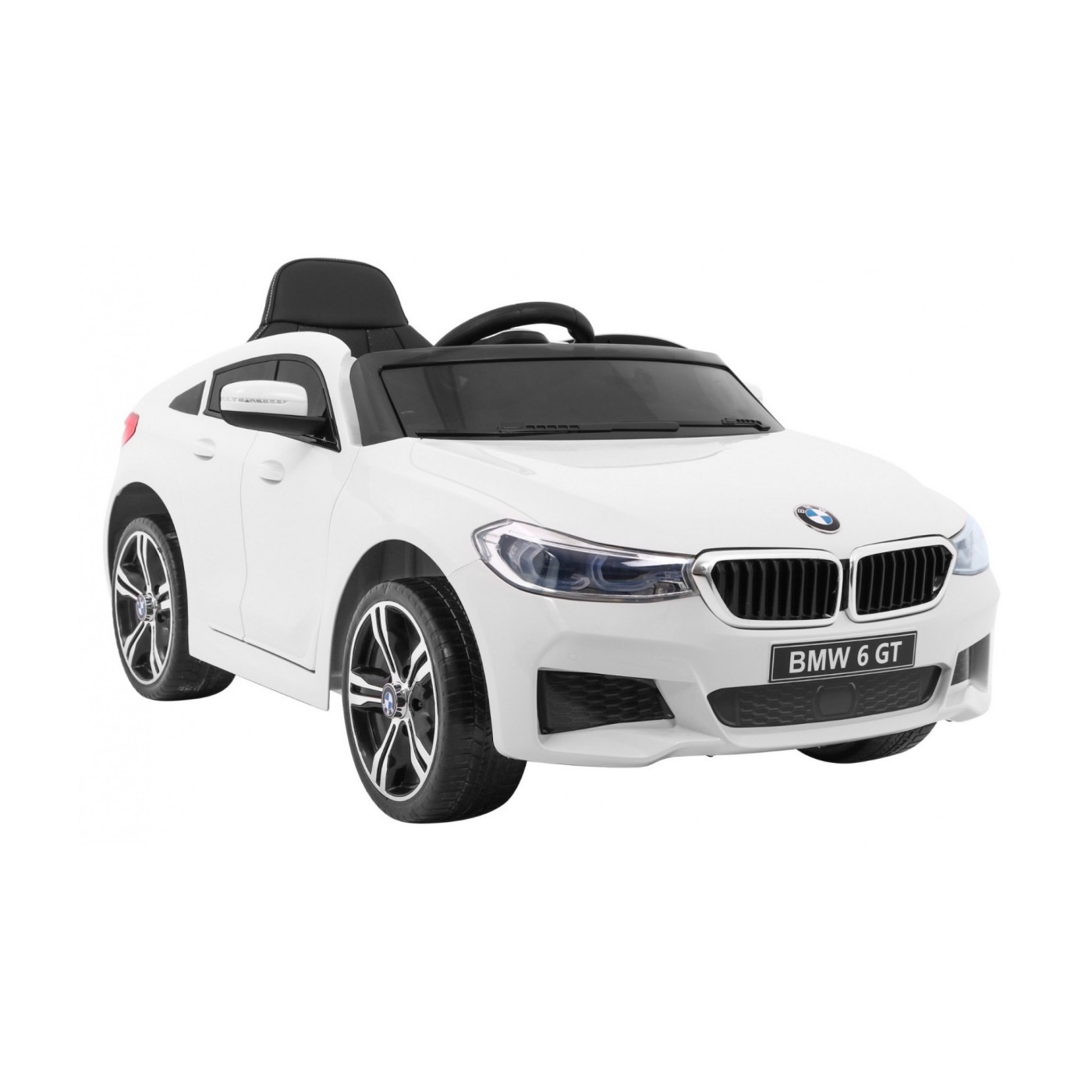 BMW 6 GT Autíčko na batériu Biele + Ovládač + Pomalý štart + EVA + Pásy + LED MP3