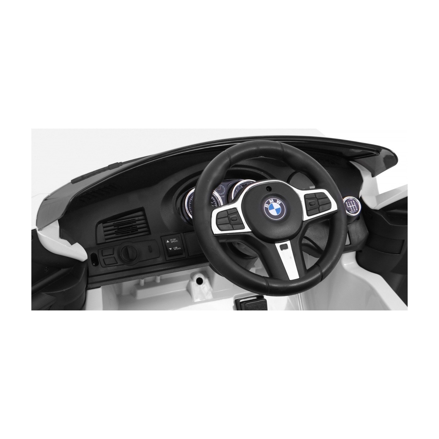 BMW 6 GT Autíčko na batériu Biele + Ovládač + Pomalý štart + EVA + Pásy + LED MP3