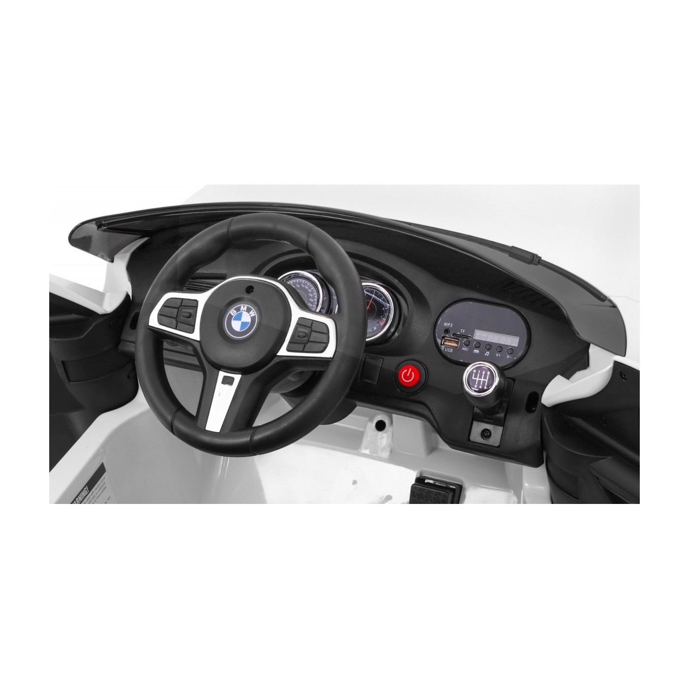 BMW 6 GT Autíčko na batériu Biele + Ovládač + Pomalý štart + EVA + Pásy + LED MP3