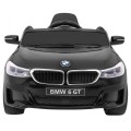 BMW 6 GT Autíčko na batériu Čierne + Ovládač + Pomalý štart + EVA + Pásy + LED MP3