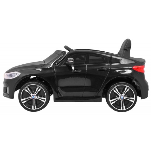 BMW 6 GT Autíčko na batériu Čierne + Ovládač + Pomalý štart + EVA + Pásy + LED MP3