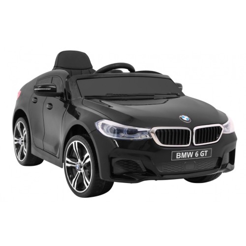 BMW 6 GT Autíčko na batériu Čierne + Ovládač + Pomalý štart + EVA + Pásy + LED MP3