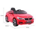 BMW 6 GT Autíčko na batériu Červené + Ovládač + Pomalý štart + EVA + Pásy + LED MP3