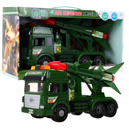 Autíčko vojenské s odpaľovaním rakiet Zvuky