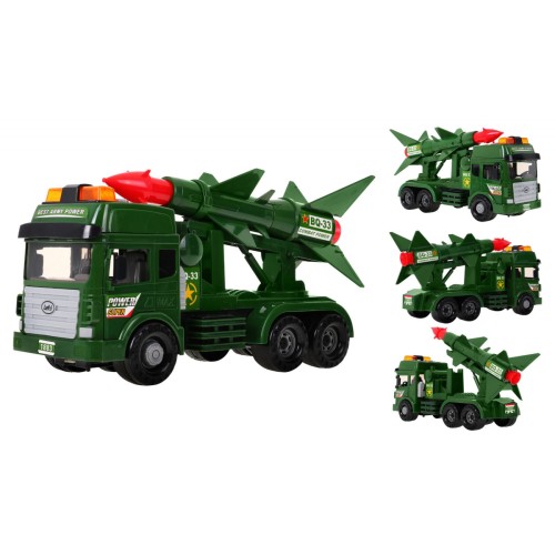 Autíčko vojenské s odpaľovaním rakiet Zvuky