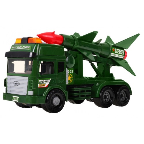 Autíčko vojenské s odpaľovaním rakiet Zvuky
