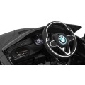 BMW I8 Lift Auto na batériu Čierne + Ovládač + Pomalý štart + 3-bodové pásy + MP3 USB + LED