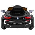 BMW I8 Lift Auto na batériu Čierne + Ovládač + Pomalý štart + 3-bodové pásy + MP3 USB + LED
