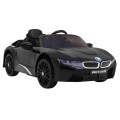 BMW I8 Lift Auto na batériu Čierne + Ovládač + Pomalý štart + 3-bodové pásy + MP3 USB + LED