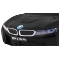 BMW I8 Lift Auto na batériu Čierne + Ovládač + Pomalý štart + 3-bodové pásy + MP3 USB + LED