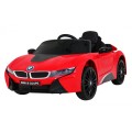 BMW I8 Lift Auto na batériu Červené + Ovládač + Pomalý štart + 3-bodové pásy + MP3 USB + LED