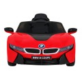 BMW I8 Lift Auto na batériu Červené + Ovládač + Pomalý štart + 3-bodové pásy + MP3 USB + LED