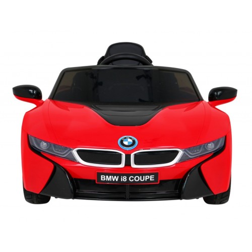 BMW I8 Lift Auto na batériu Červené + Ovládač + Pomalý štart + 3-bodové pásy + MP3 USB + LED