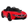 BMW I8 Lift Auto na batériu Červené + Ovládač + Pomalý štart + 3-bodové pásy + MP3 USB + LED