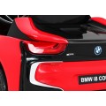 BMW I8 Lift Auto na batériu Červené + Ovládač + Pomalý štart + 3-bodové pásy + MP3 USB + LED