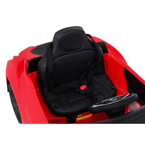 BMW I8 Lift Auto na batériu Červené + Ovládač + Pomalý štart + 3-bodové pásy + MP3 USB + LED
